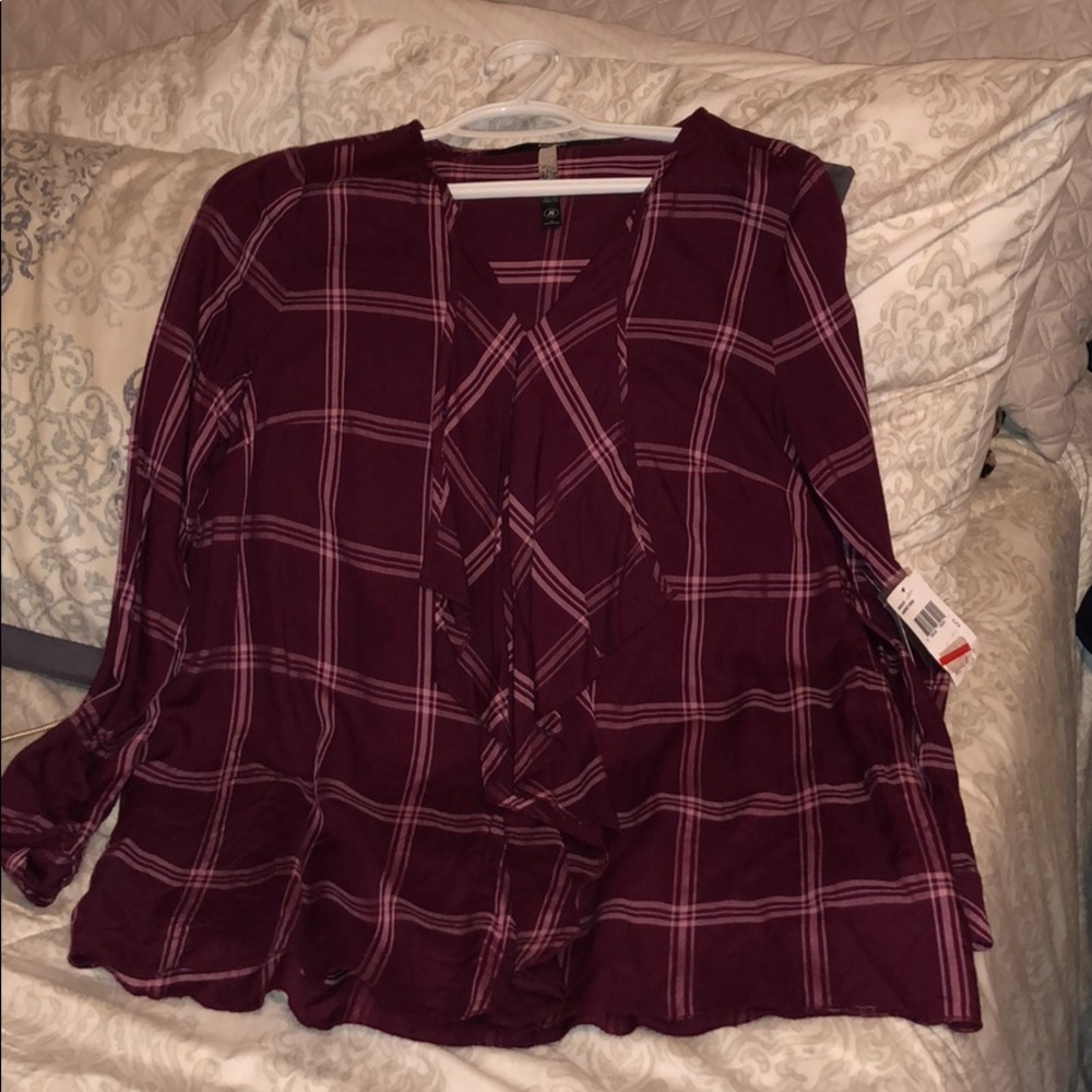 Burgundy blouse